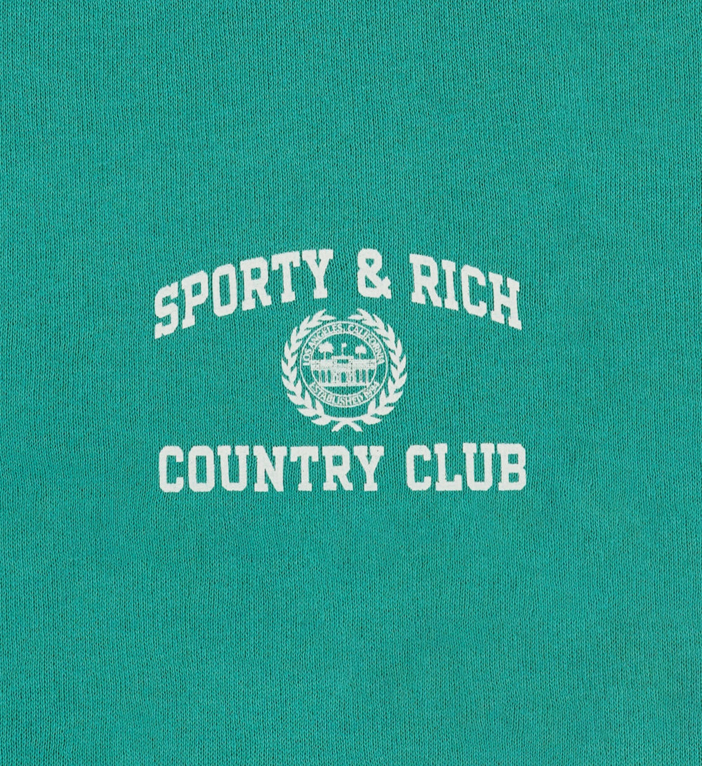 Varsity Crest Soft Disco Short - Spring Green/White Sporty & Rich US