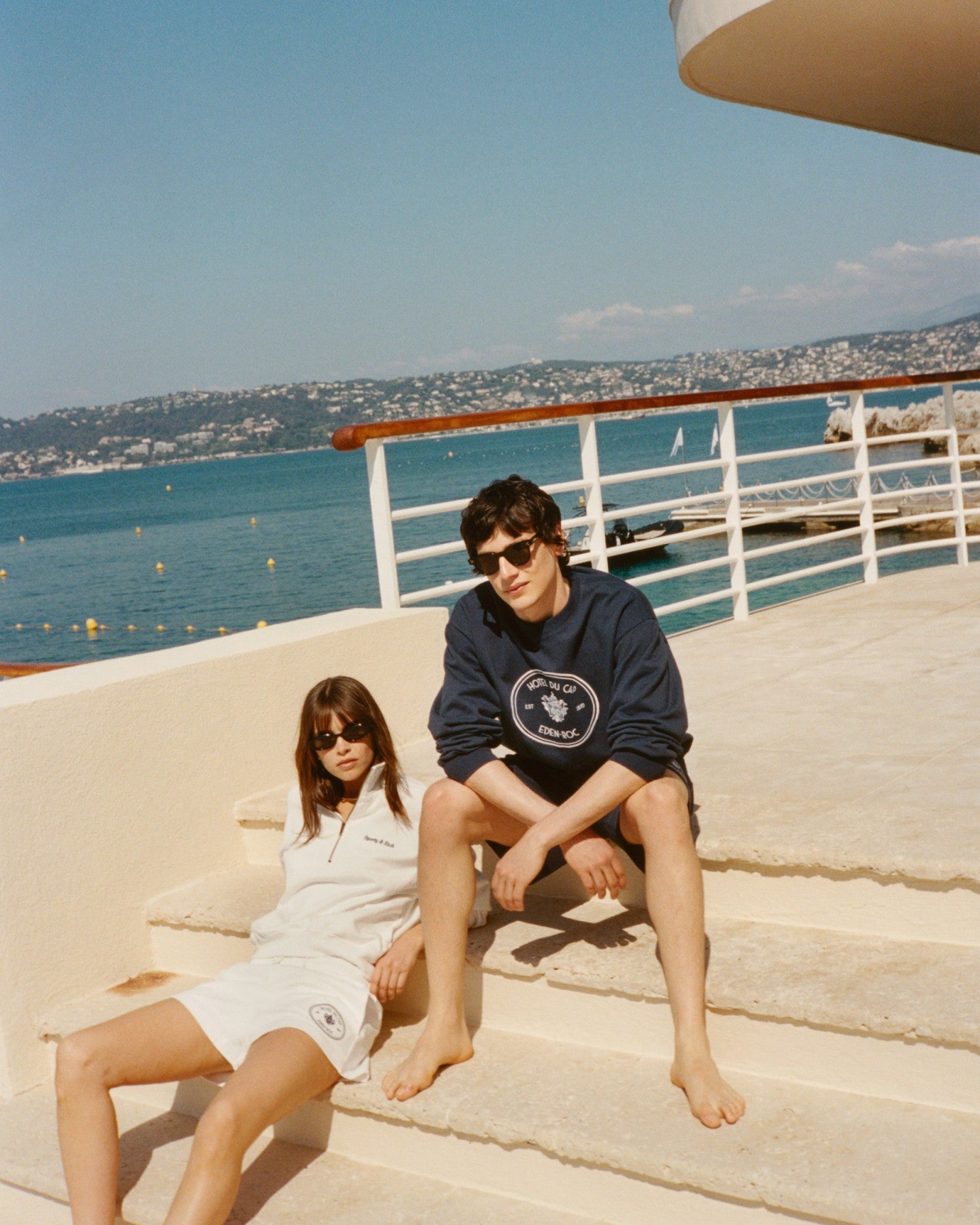 Eden Crest Disco Short - White/Navy Sporty & Rich Sale