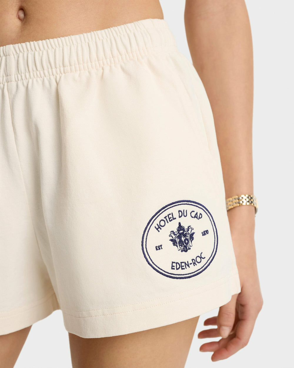 Eden Crest Disco Short - Cream/Navy Sporty & Rich Online