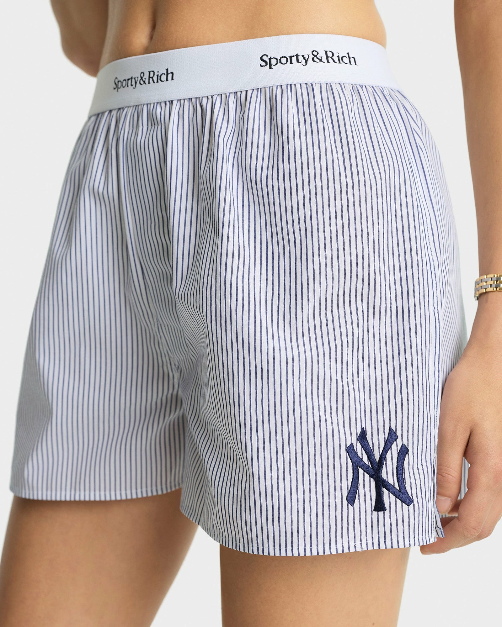 Yankees Serif Boxer Short - Navy Striped Sporty & Rich Sale