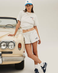 Dodgers Serif Disco Short - Heather Gray/Navy Sporty & Rich Online
