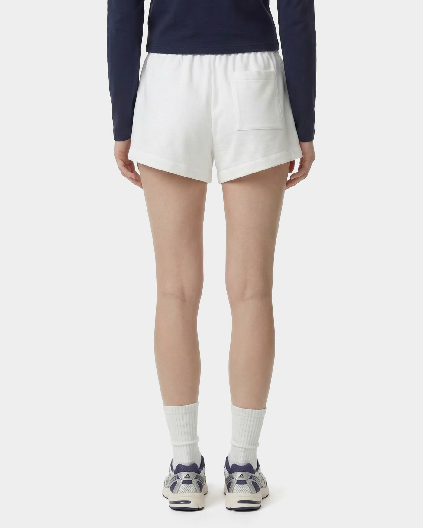 Syracuse Embroidered Disco Short - White/Navy Sporty & Rich Outlet