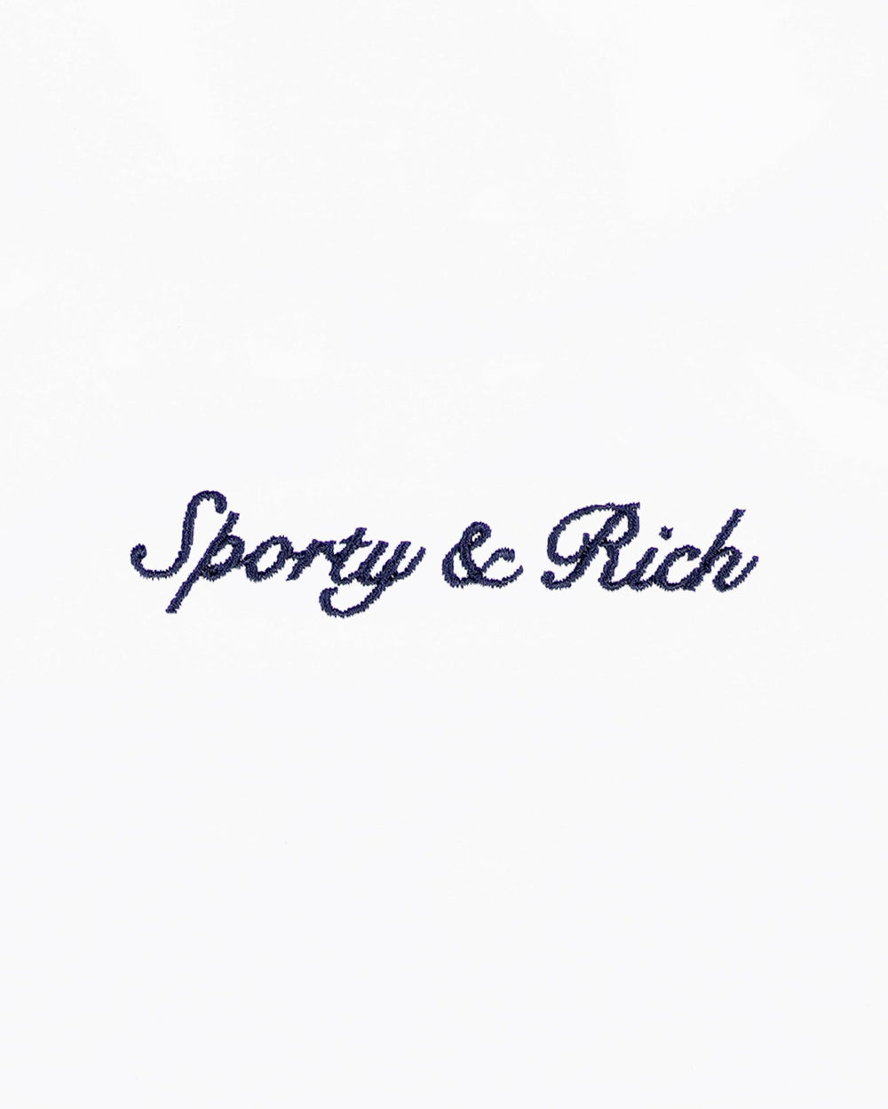 Syracuse Embroidered Disco Short - White/Navy Sporty & Rich Outlet
