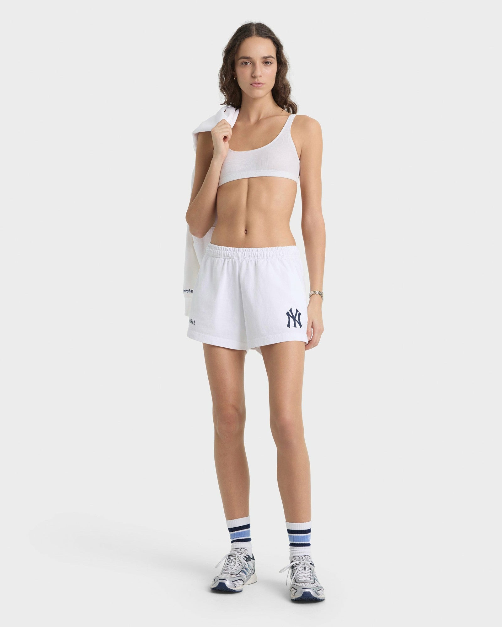 Heritage Yankees Serif Disco Short - White/Navy Sporty & Rich US