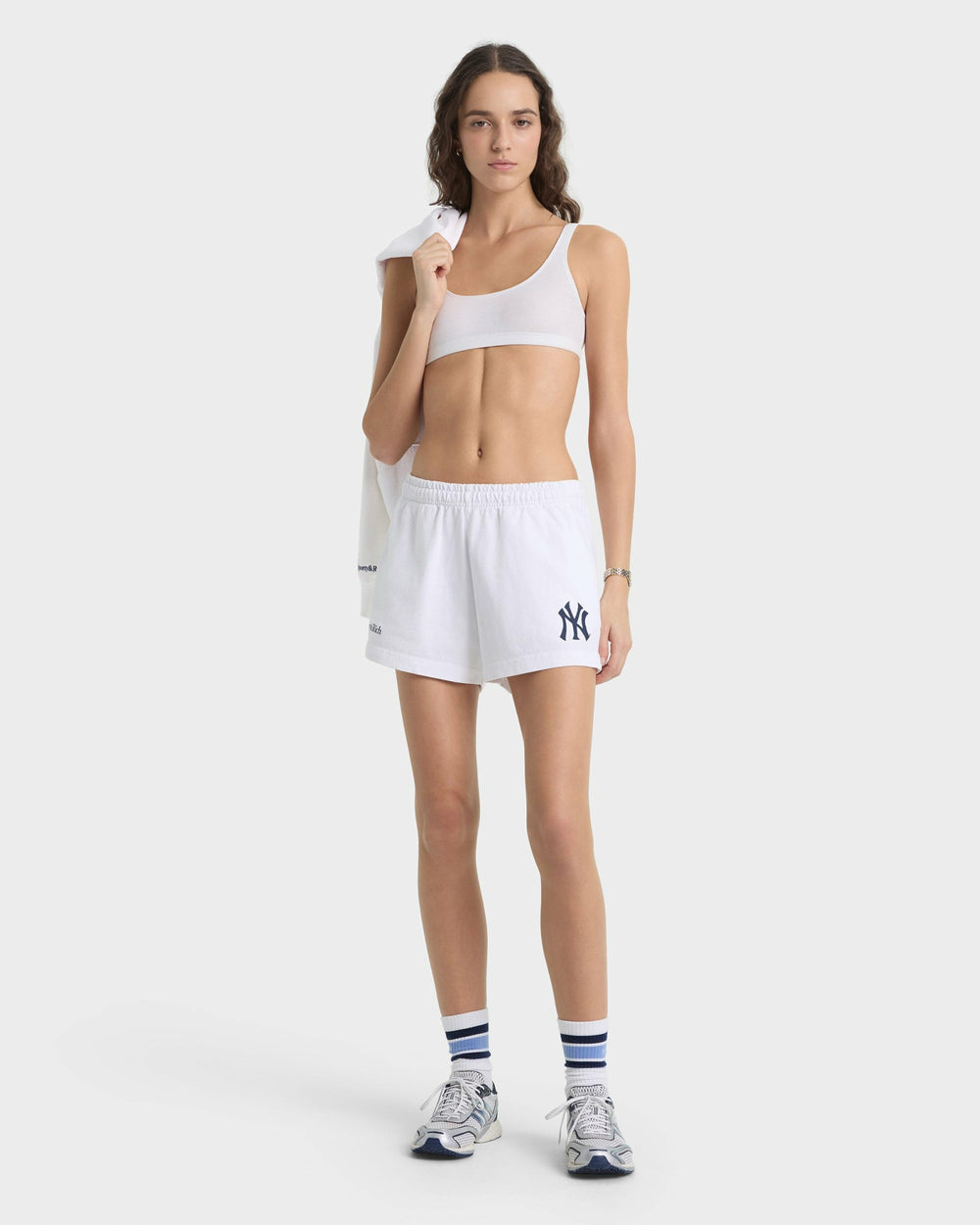 Heritage Yankees Serif Disco Short - White/Navy Sporty & Rich US