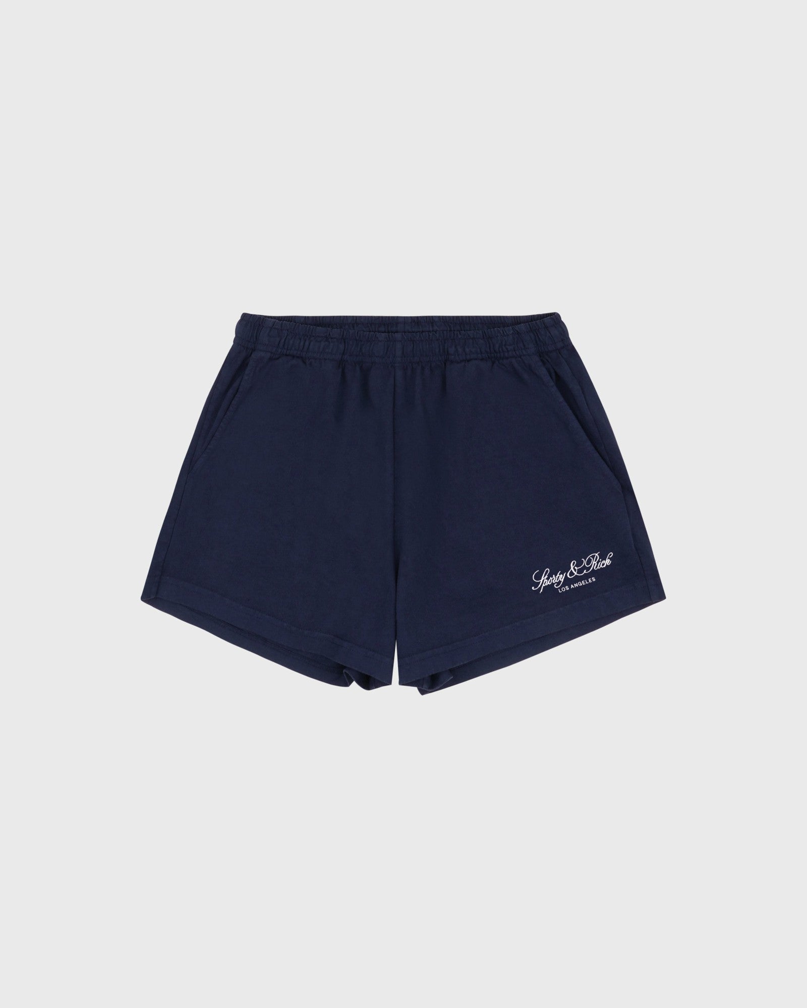 Vendome LA Embroidered Disco Short - Navy/White Sporty & Rich Discount