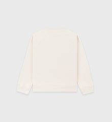 H&W Crest Kids Crewneck - Cream/Navy Sporty & Rich Outlet