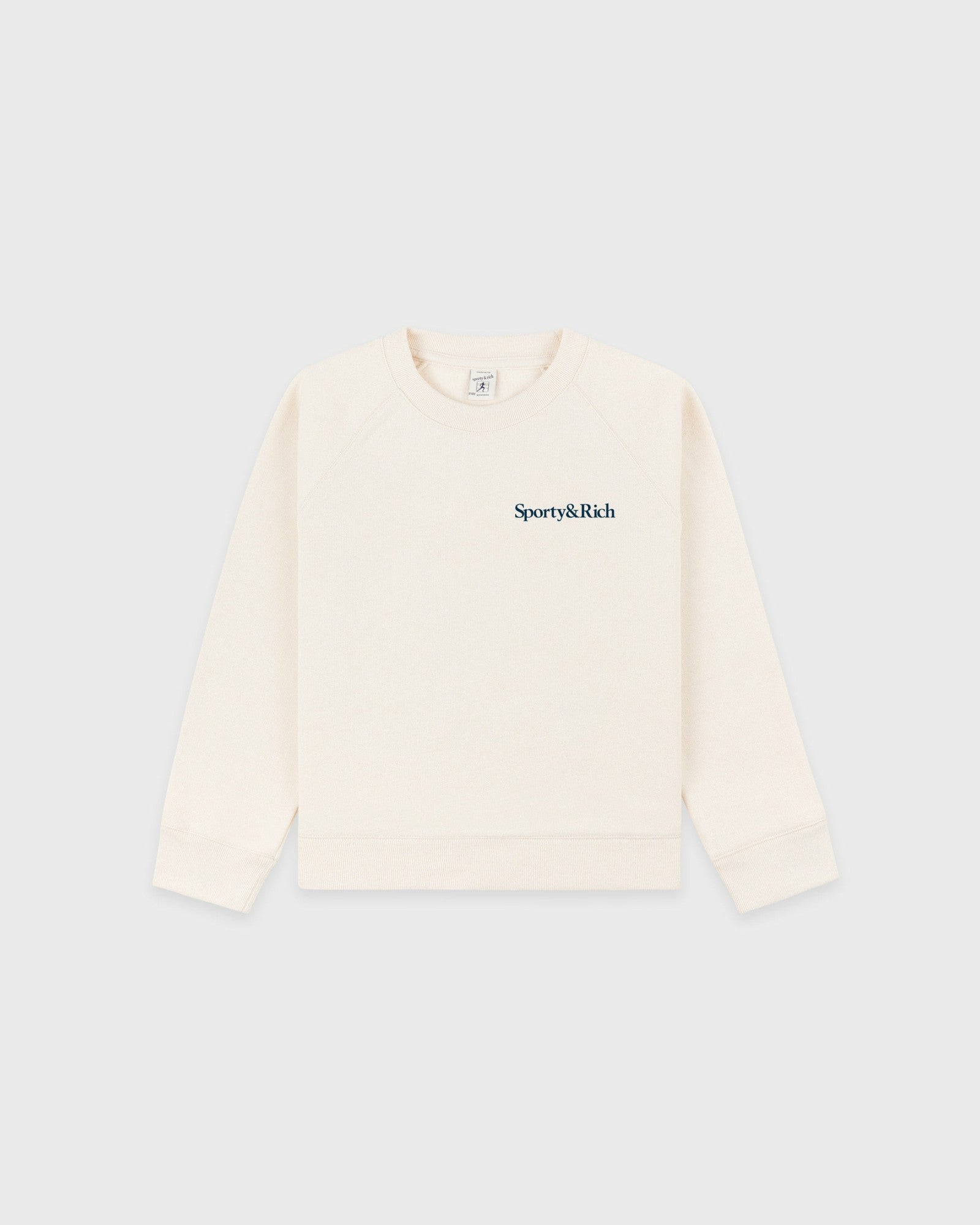 Eat More Veggies Kids Crewneck - Cream/Navy Sporty & Rich Sale