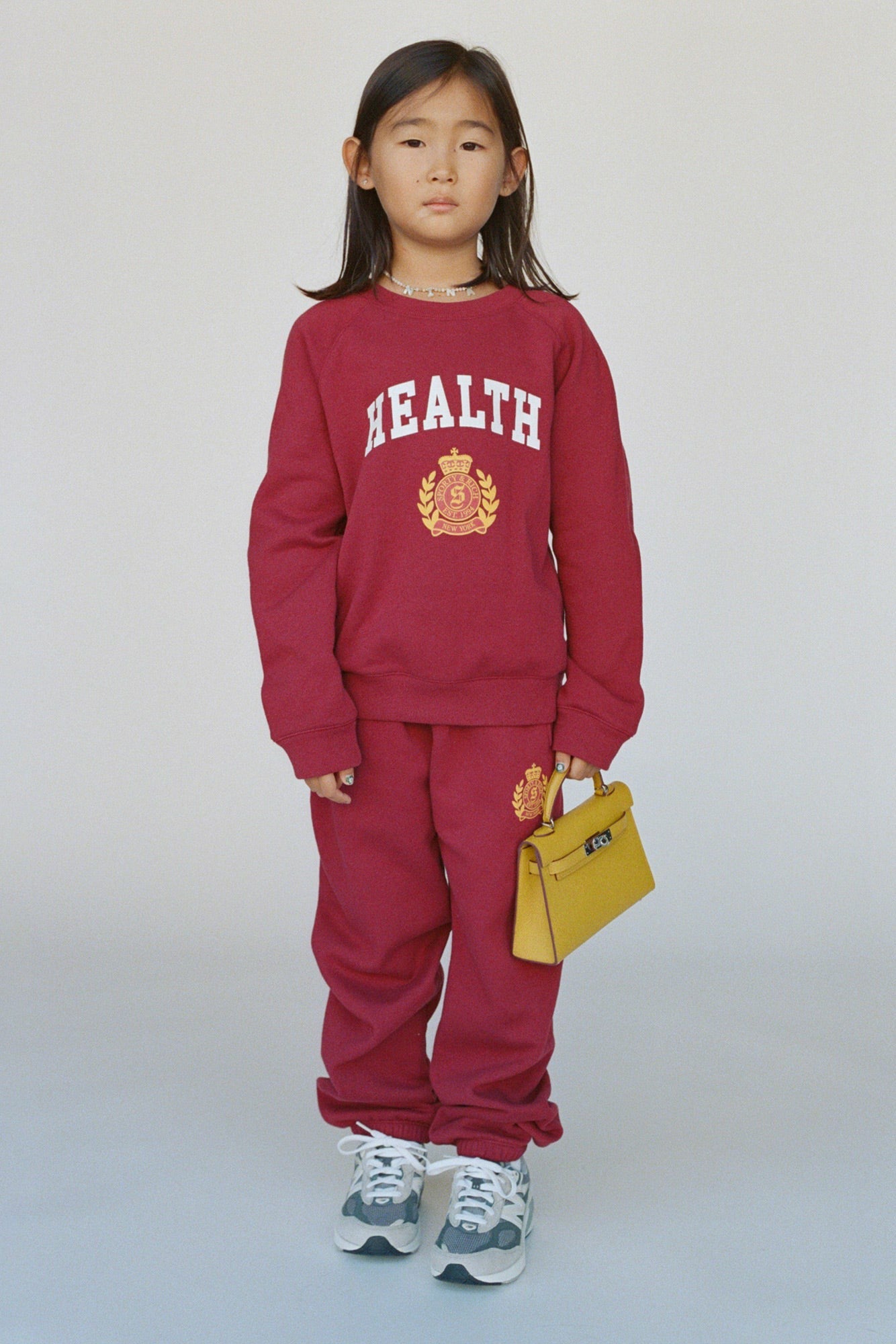 NY Health Crest Kids Sweatpant - Merlot Sporty & Rich Online