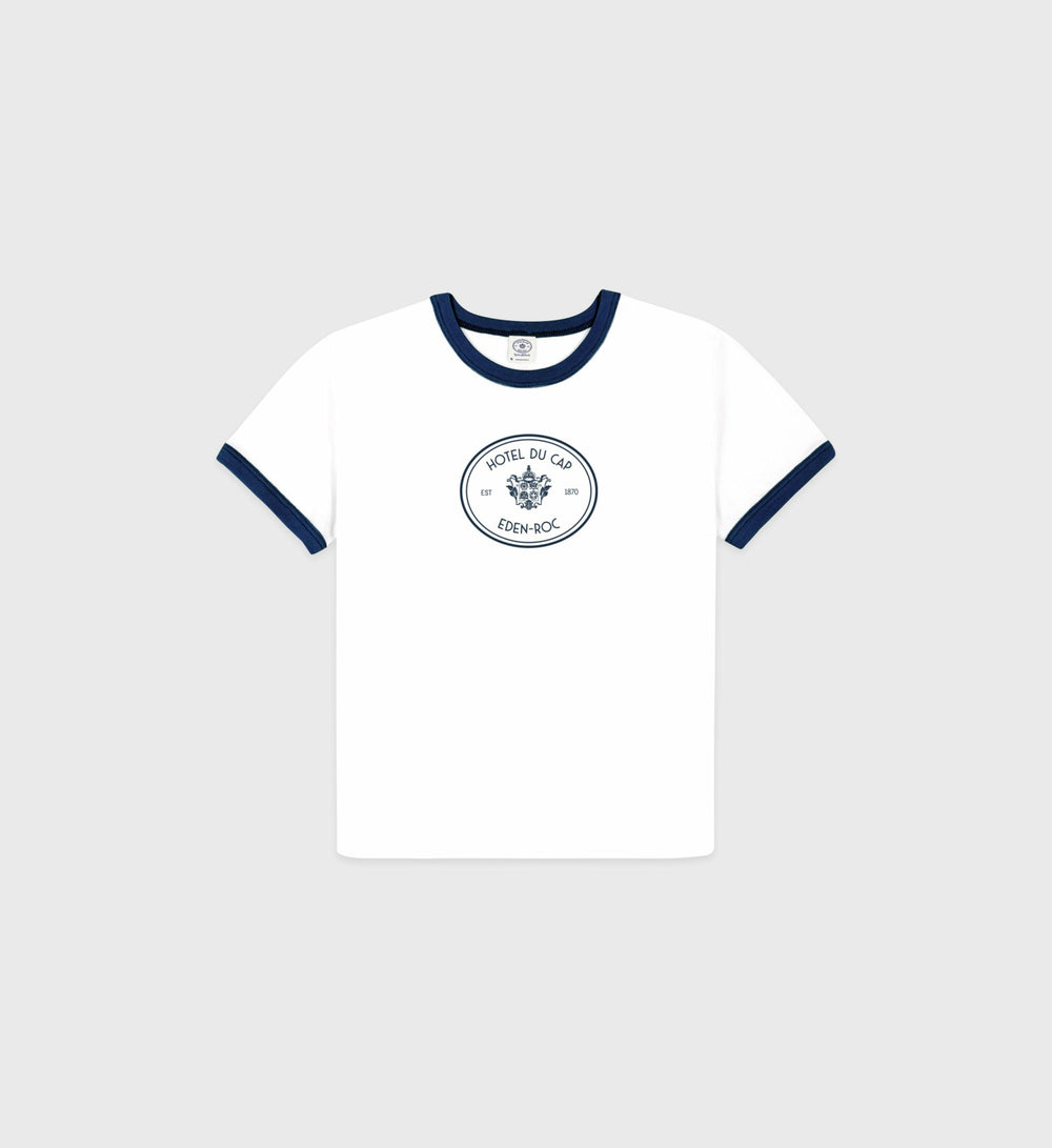 Eden Crest Kids Ringer Tee - White/Navy Sporty & Rich Sale