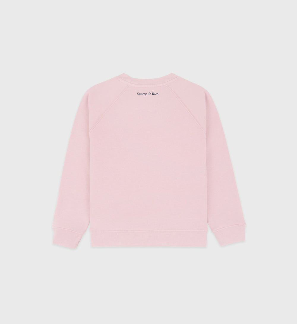 Eden Crest Kids Creweneck - Pink Dolphin/Navy Sporty & Rich Online