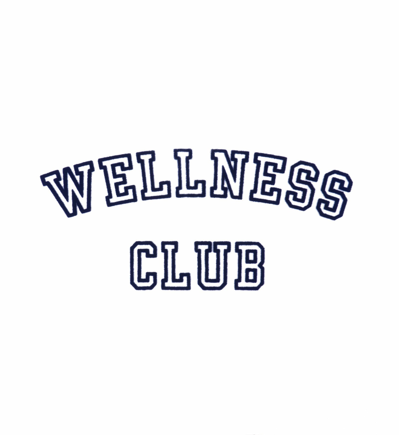 Wellness Club Flocked Kids Ringer Tee - White/Navy Sporty & Rich US