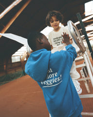 Serif Logo Kids Hoodie - Paris Blue Sporty & Rich Outlet
