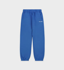 Serif Logo Kids Sweatpant - Paris Blue/White Sporty & Rich US