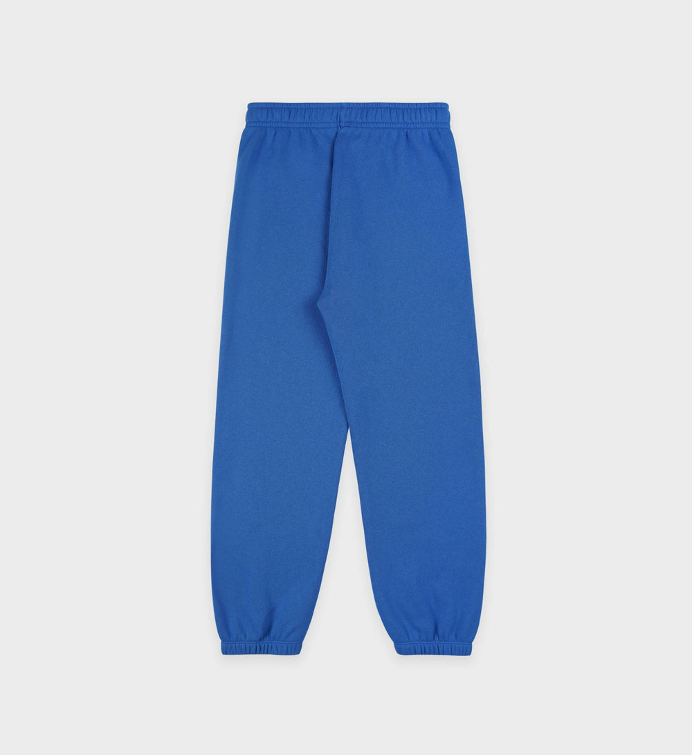 Serif Logo Kids Sweatpant - Paris Blue/White Sporty & Rich US