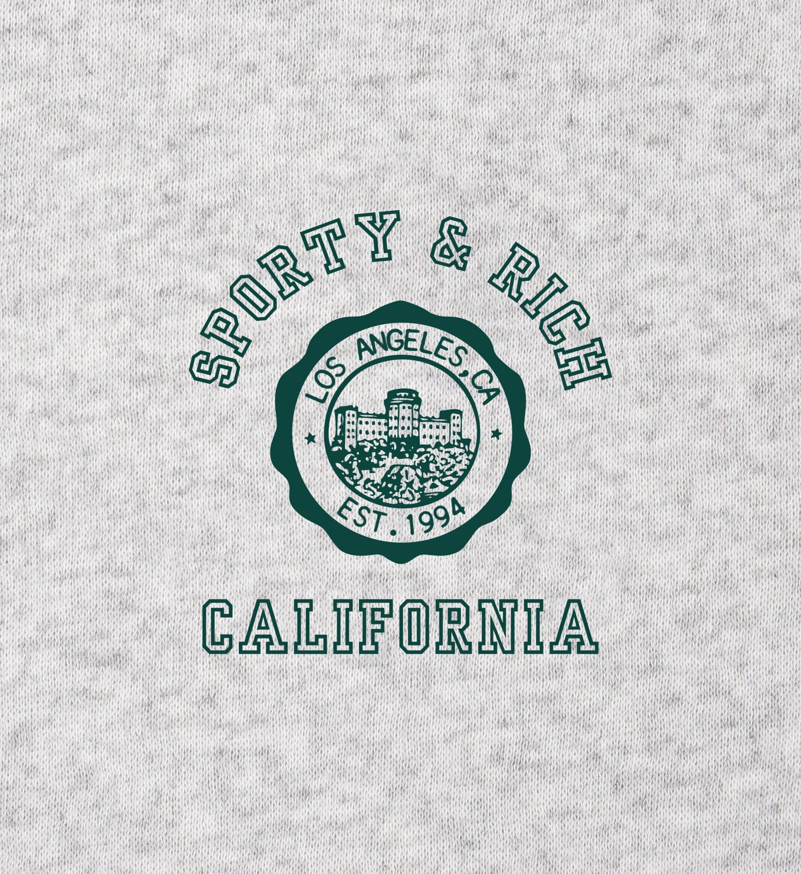 H&W Crest Kids Hoodie - Heather Gray/Forest Sporty & Rich Online