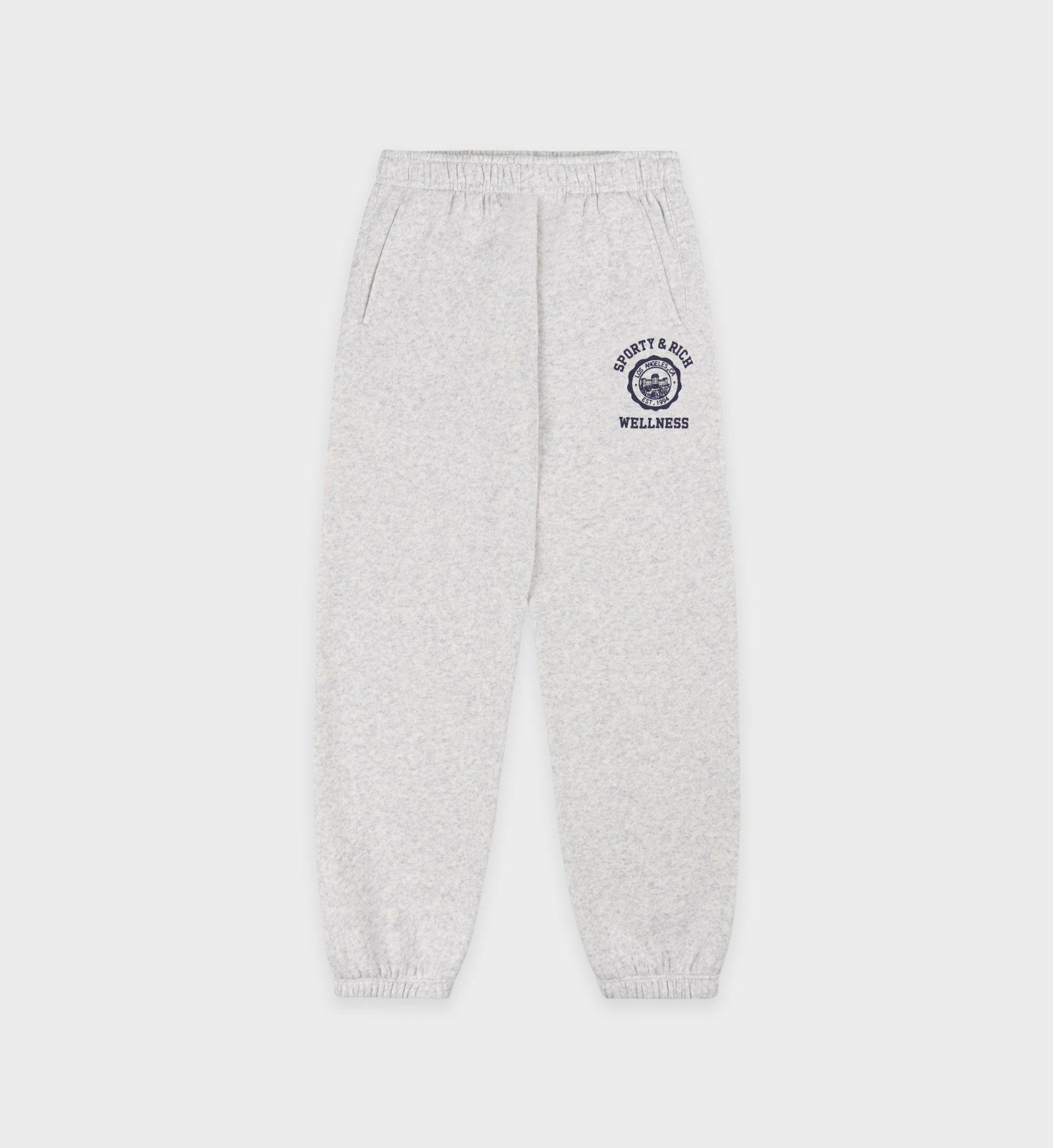 Emblem Kids Sweatpant - Heather Gray/Navy Sporty & Rich Discount